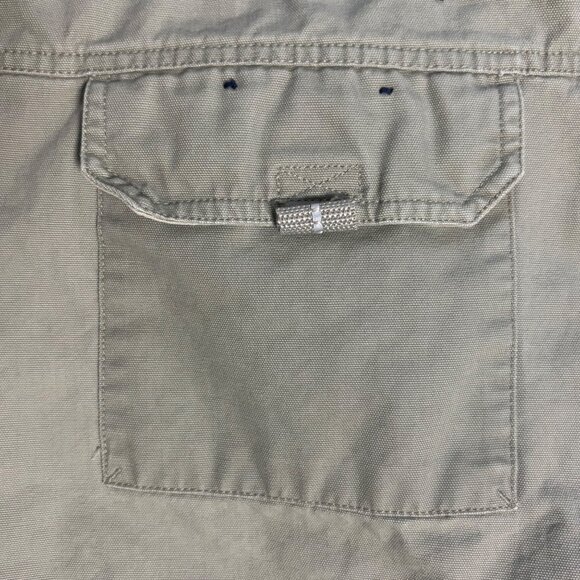 Vintage Mens Cargo Shorts 36 Khaki 100% Cotton Heavy Pockets John Ashford - Picture 8 of 8
